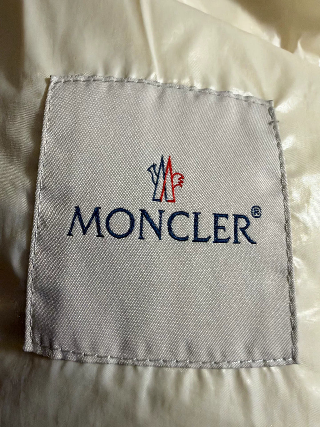 Moncler Off-White Stand-Collar Down Jacket