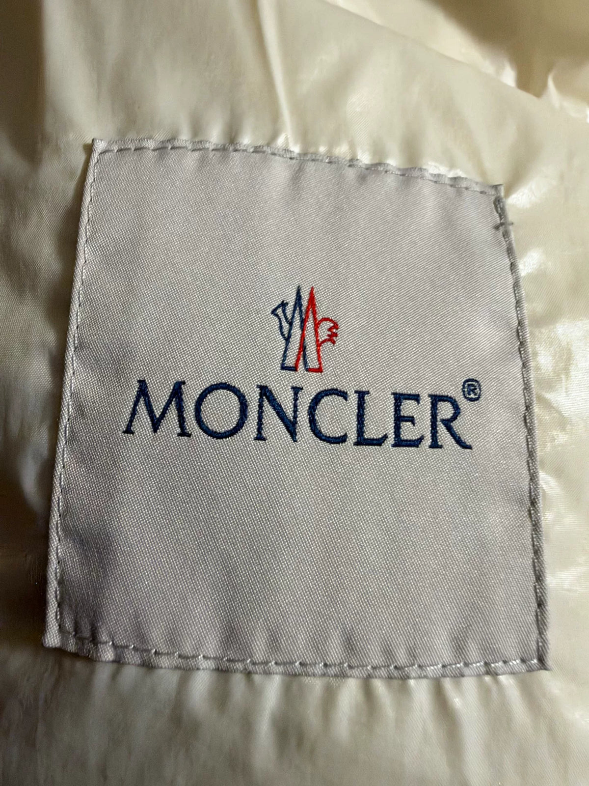Moncler Off-White Stand-Collar Down Jacket