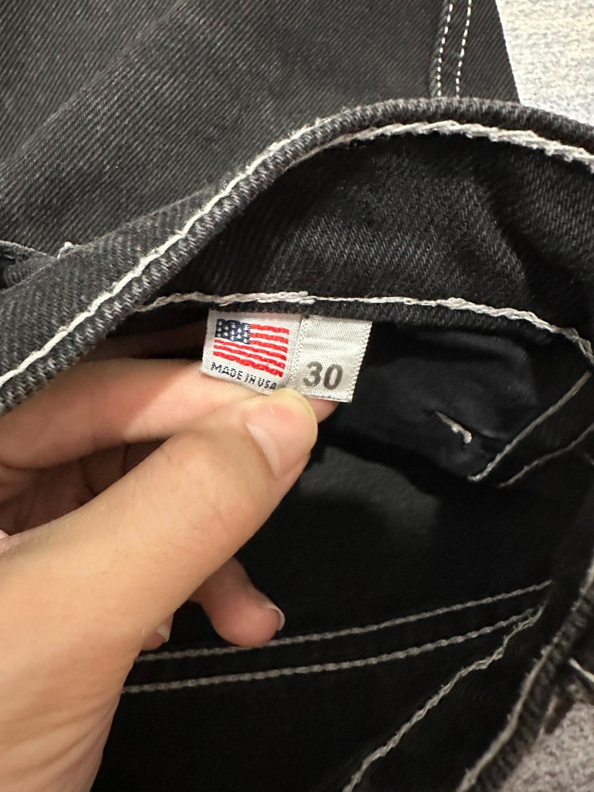 Vlone Og Black White Old English Runway Denim Sanskrit SS18 Jeans