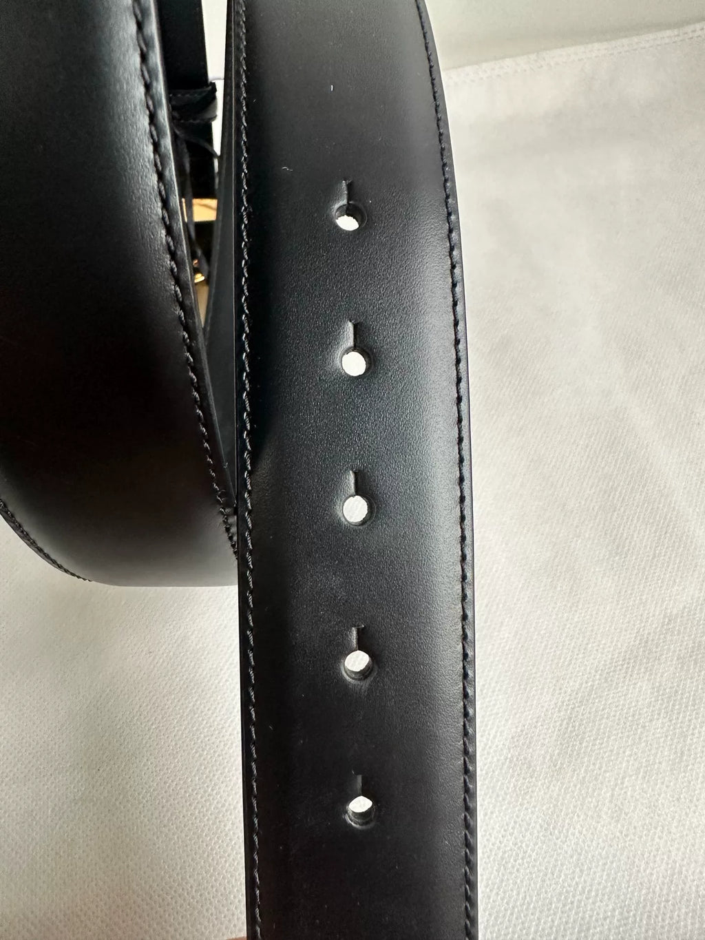 Versace Black Medusa Head Gold Buckle Leather Belt