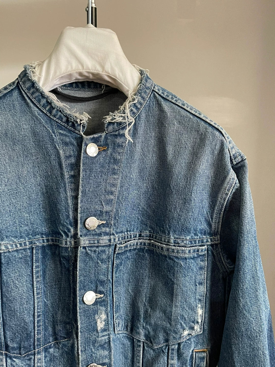 Helmut Lang Damaged Denim Jacket
