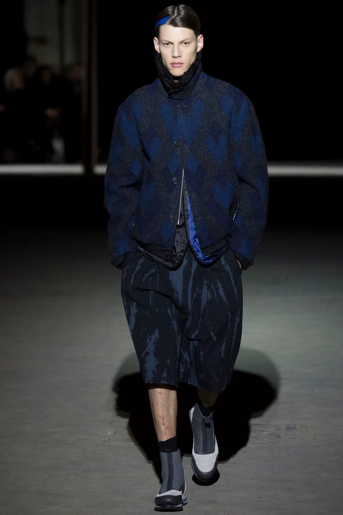 Dries Van Noten FW14 Wool Camel Mohair Plaid Collared Jacket