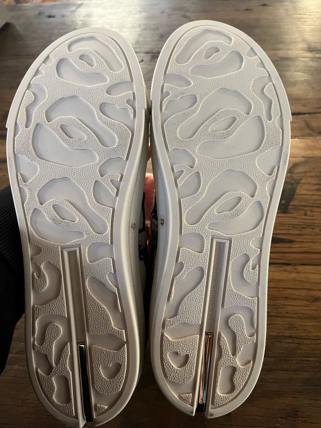 Alexander McQueen SS17 White Badge Canvas High-Top Sneakers