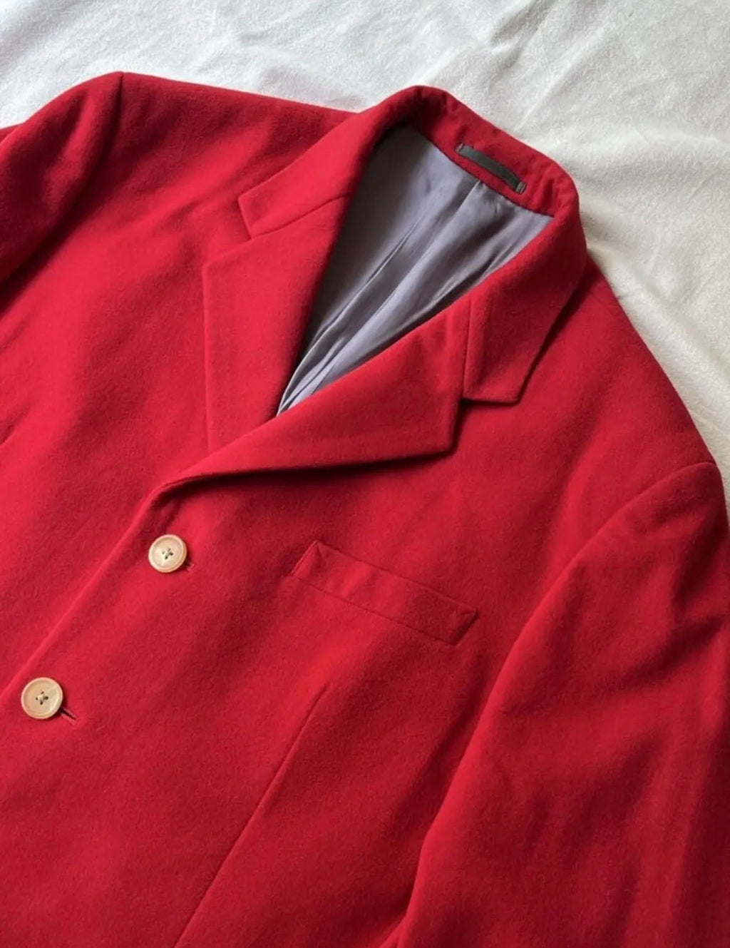 Yohji Yamamoto 1990s Red Wool Suit Jacket