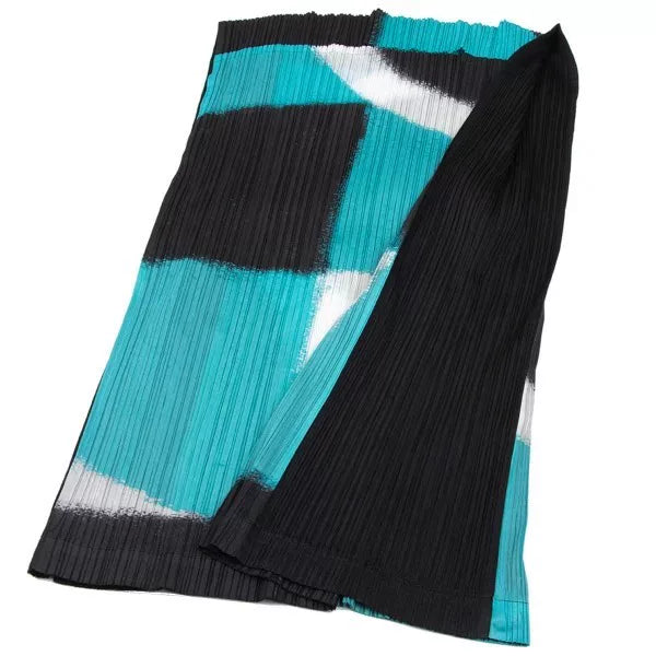 Issey Miyake Vintage Blue Floral Pleated Top