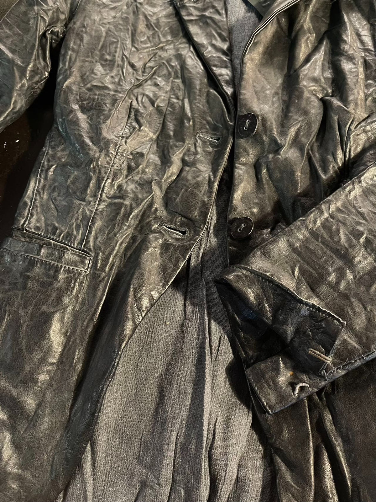 Layer-0 Black H Tait Matte Calfskin Jacket