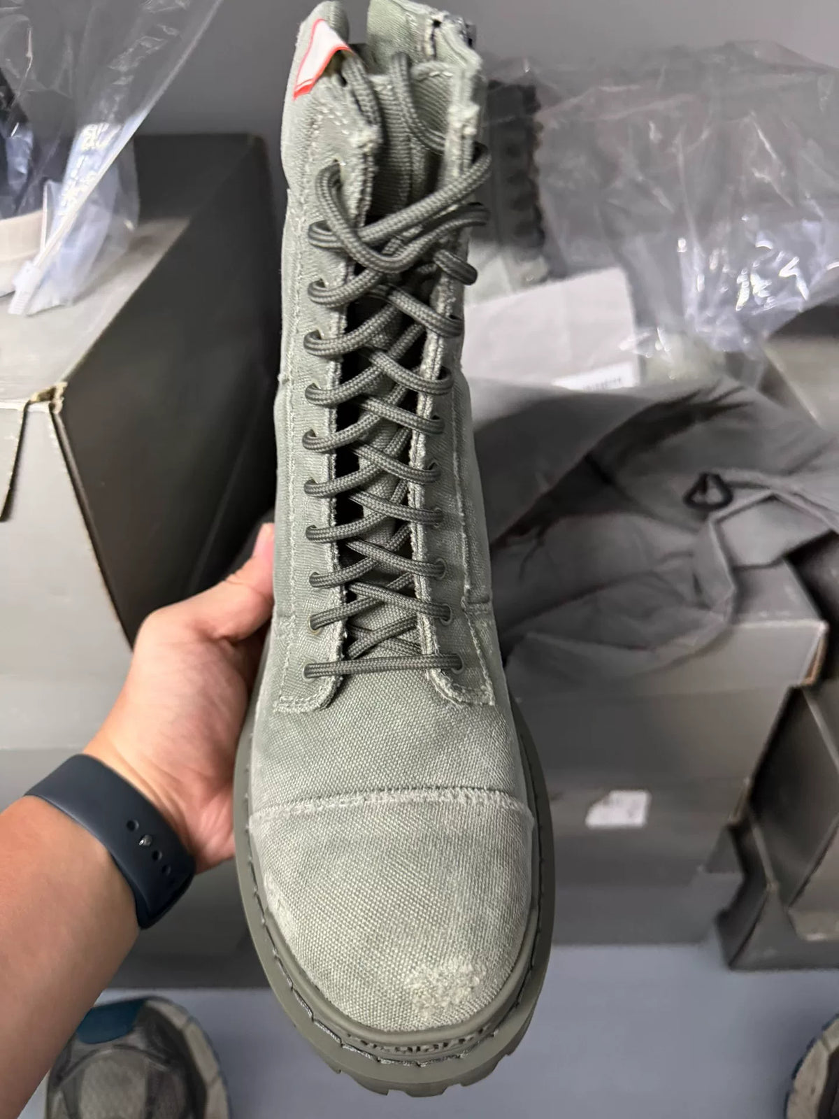 Balenciaga Paris Military Boots Strike