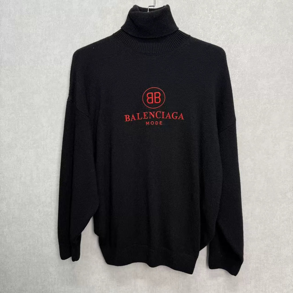 Balenciaga High-Neck Knit Sweater - Devines