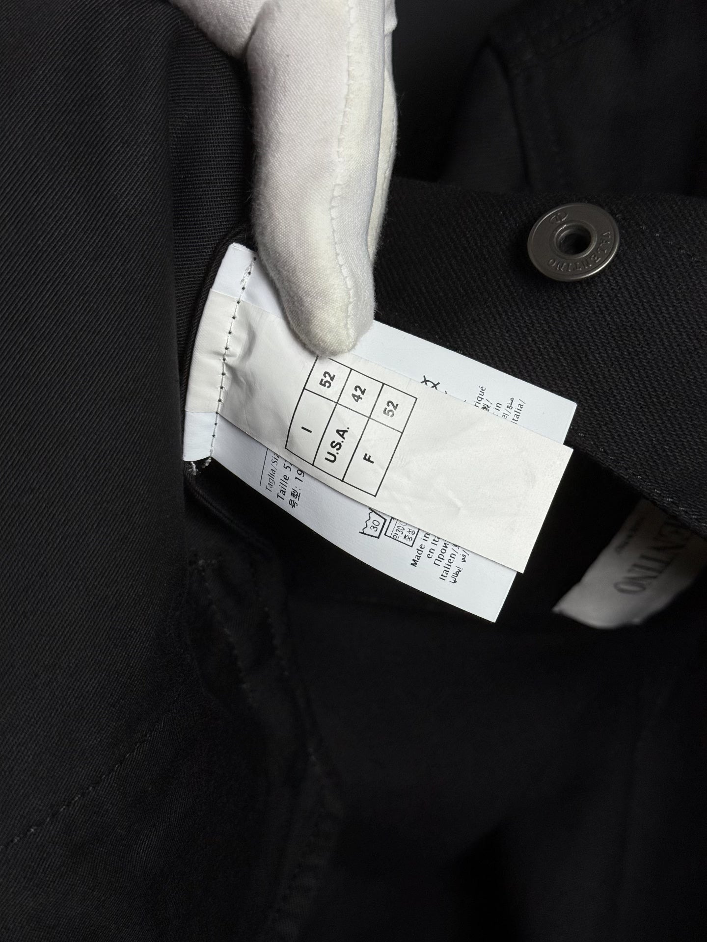 Valentino Black V Logo Denim Jacket