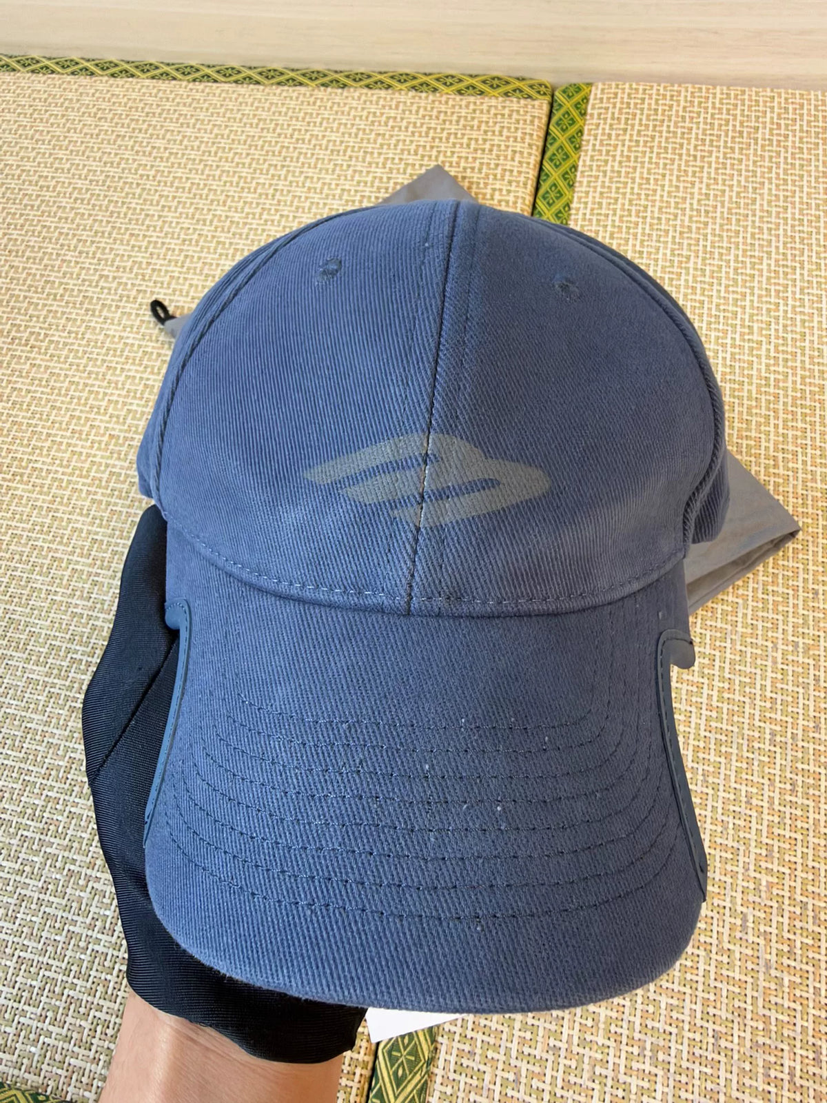 Balenciaga 3B Distressed Blue Baseball Cap
