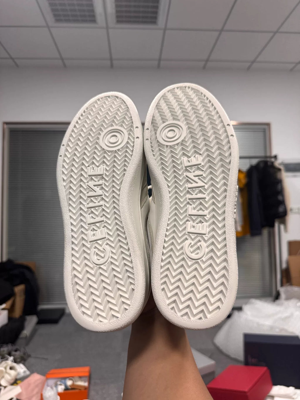 Celine Off-White Leather Trainer