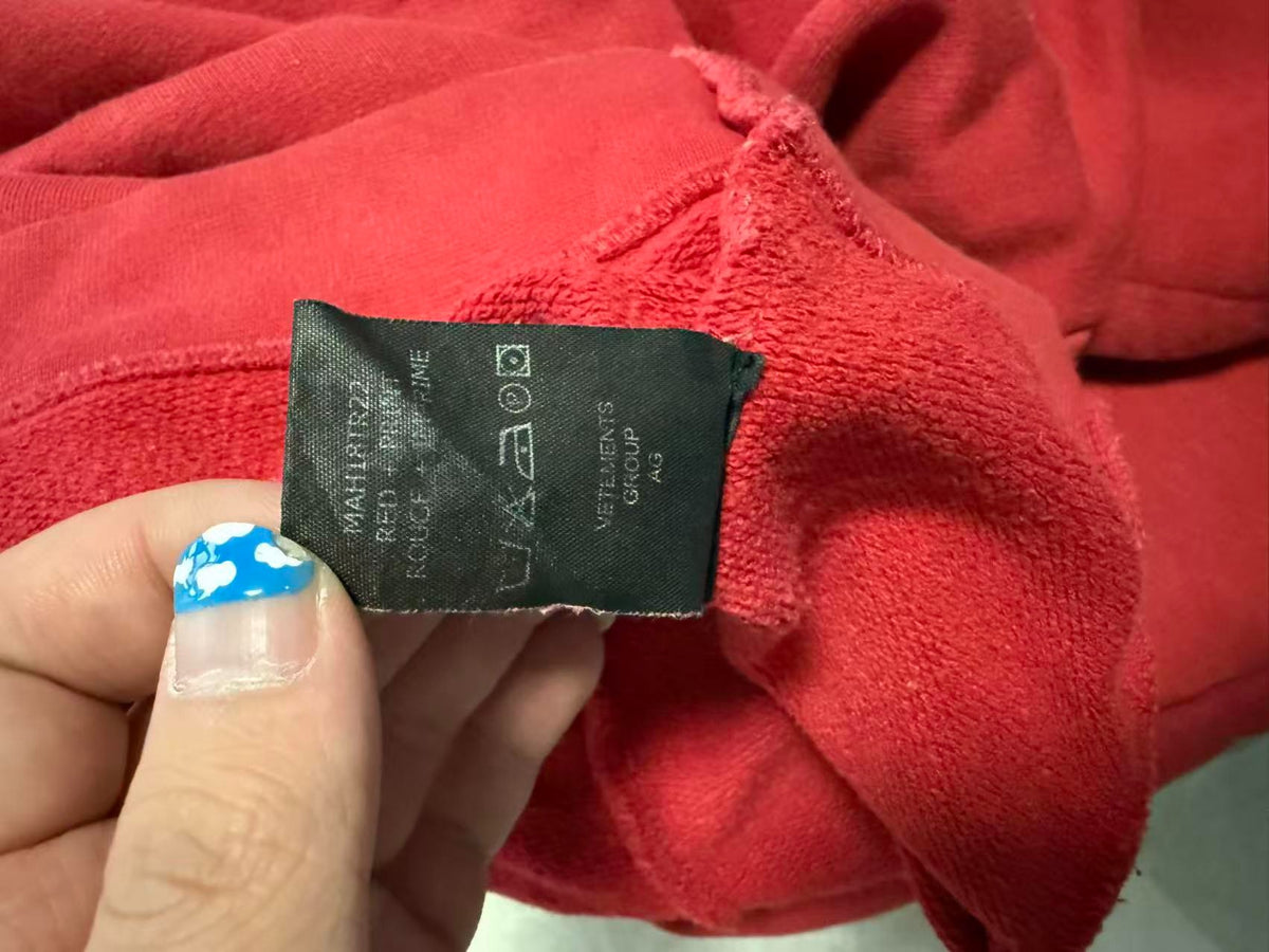 Vetements SS06 Red Irregular Patchwork Sweater