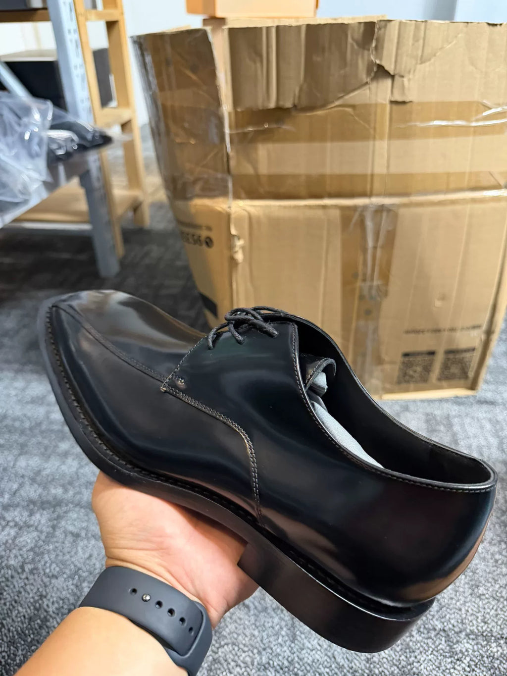 Balenciaga Square-Toe Derby Shoes