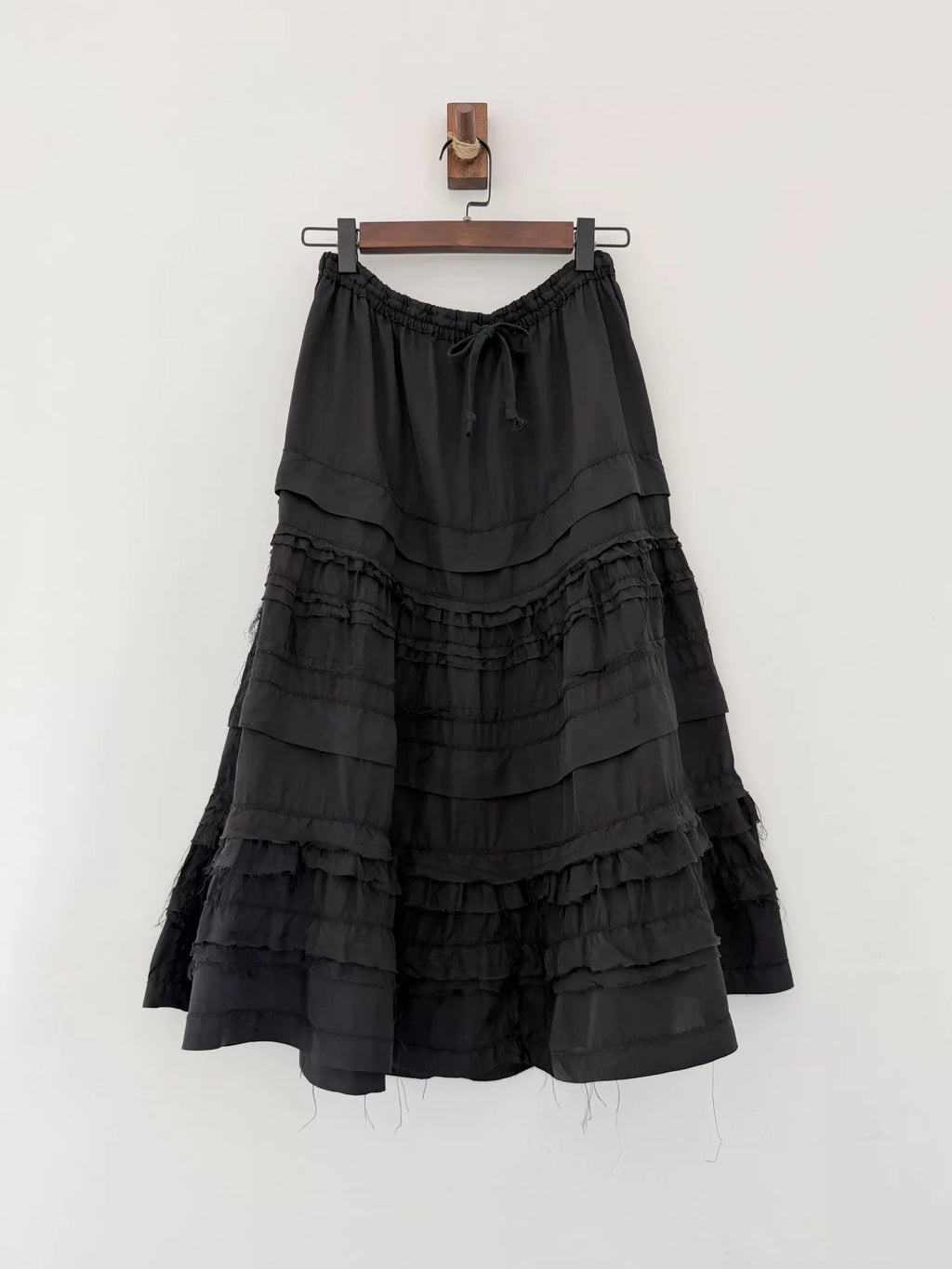 Comme Des Garcons Copper Silk Lace Tiered Skirt - Devines