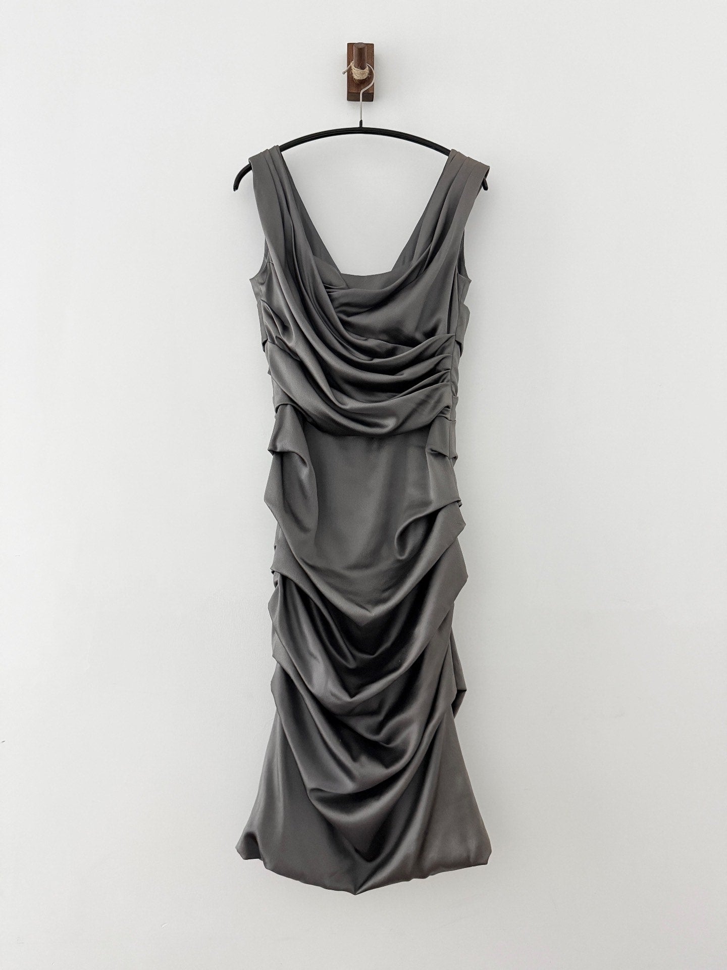 Dolce Gabbana Pleated Gray Dress - Devines