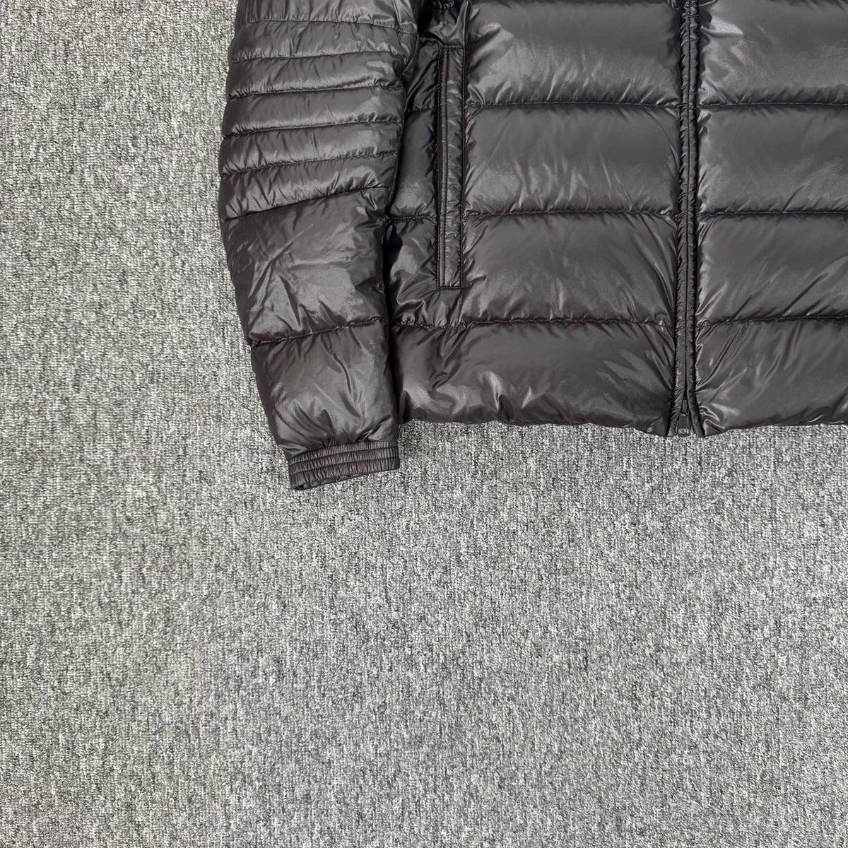 Moncler Bruel Logo Panel Stand Collar Down Jacket