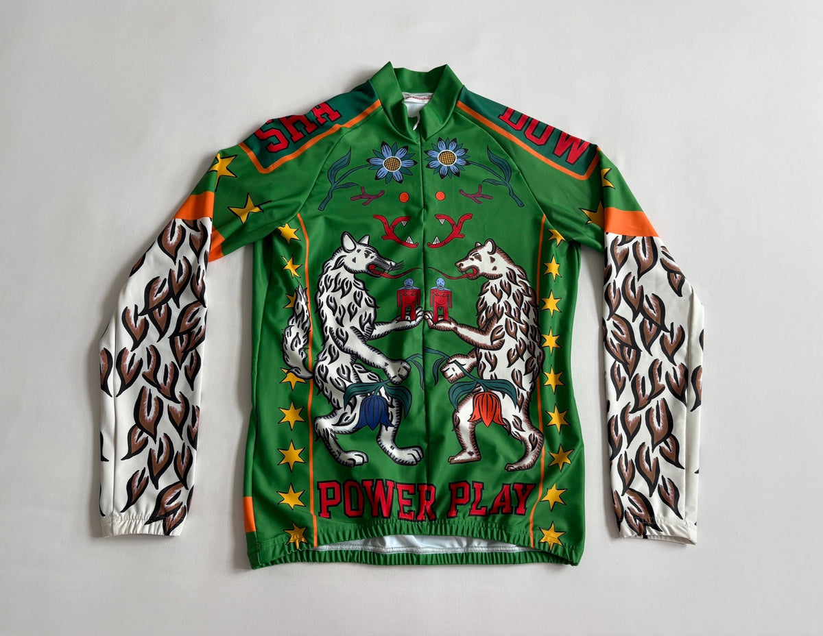 Walter Van Beirendonck Runway Leopard Print Cycling Panel Jacket