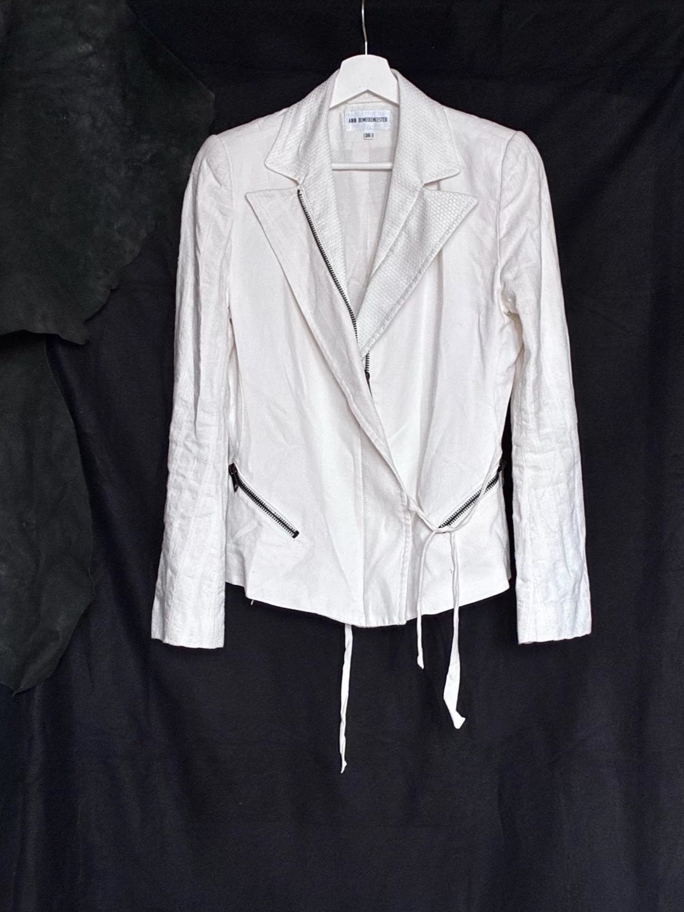 Ann Demeulemeester 97SS White Label Lace-Up Jacket