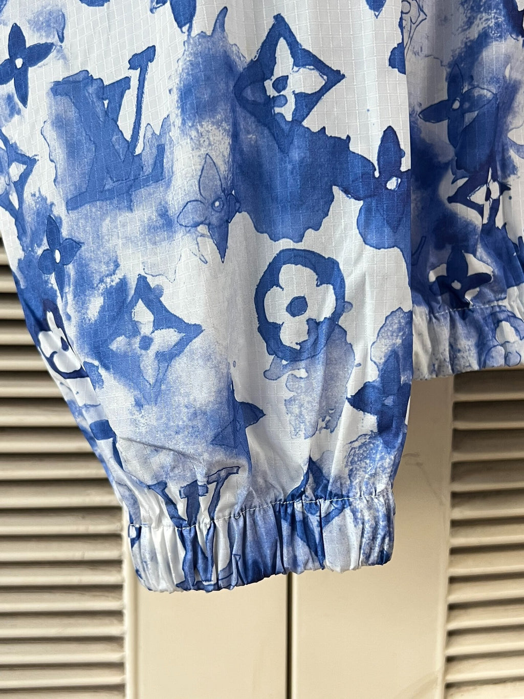 Louis Vuitton Blue Printed Hooded Jacket