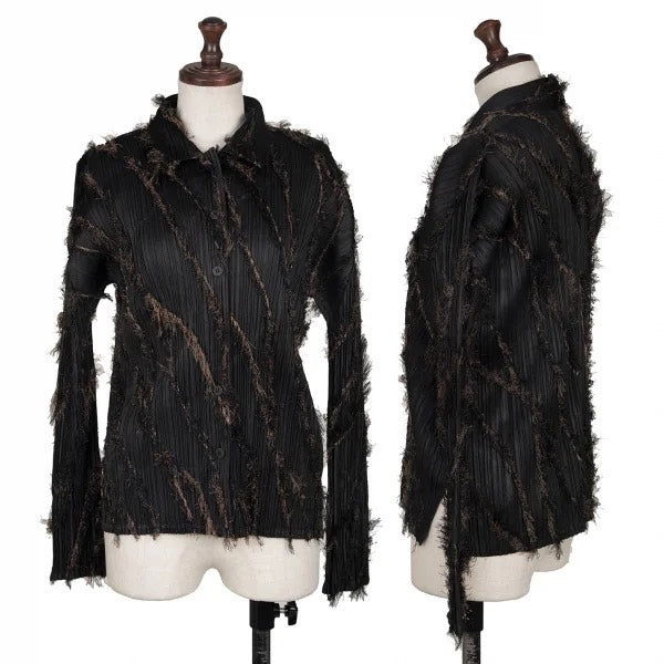 Issey Miyake Fringe Pleated Shirt