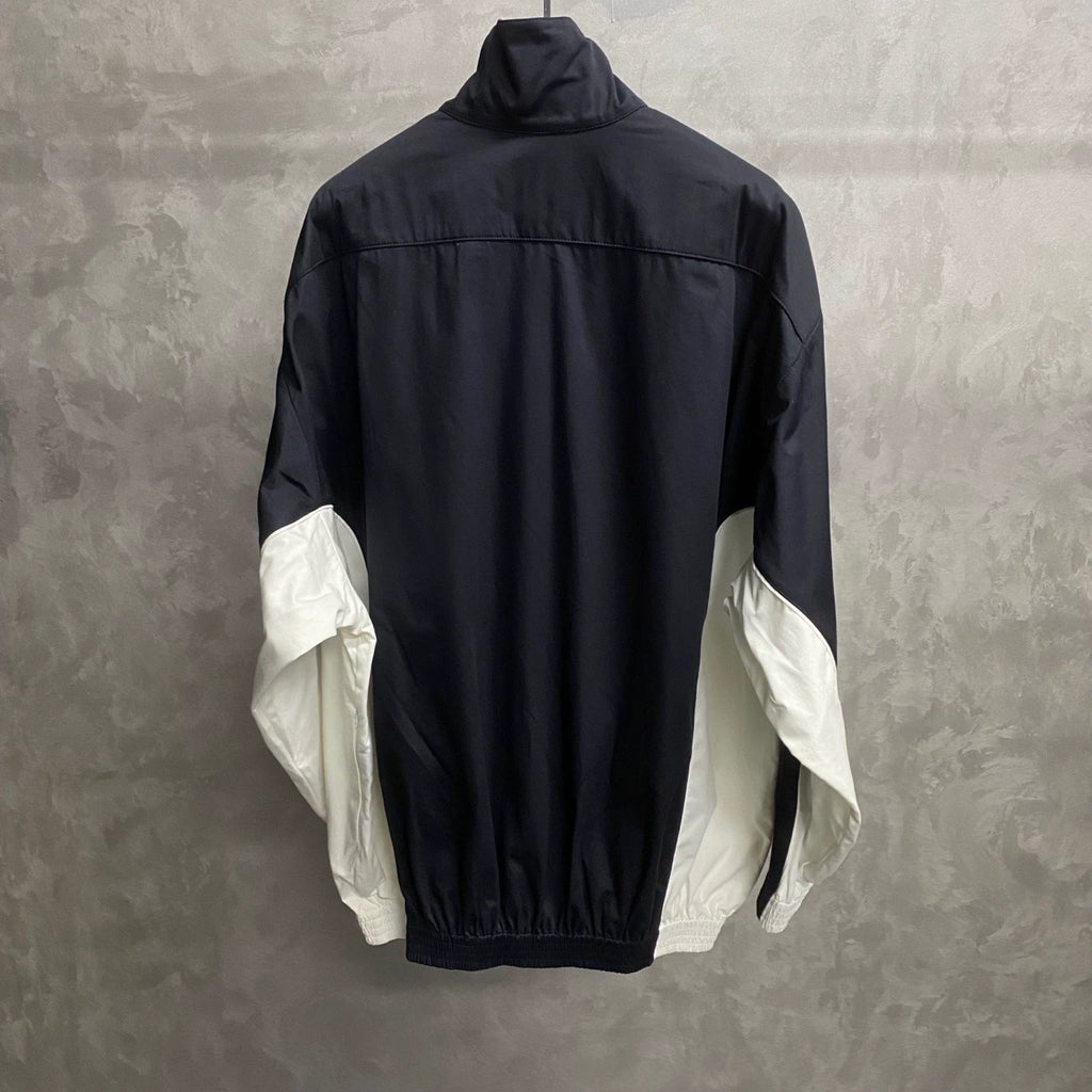 Balenciaga Black White Embroidered Logo Jacket