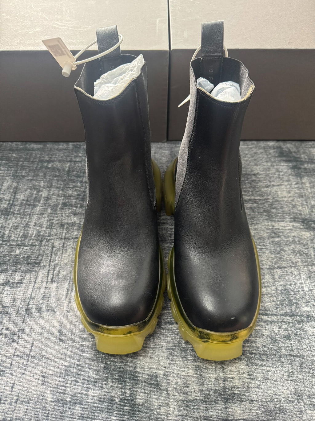 Rick Owens Chelsea Transparent Sole Boots