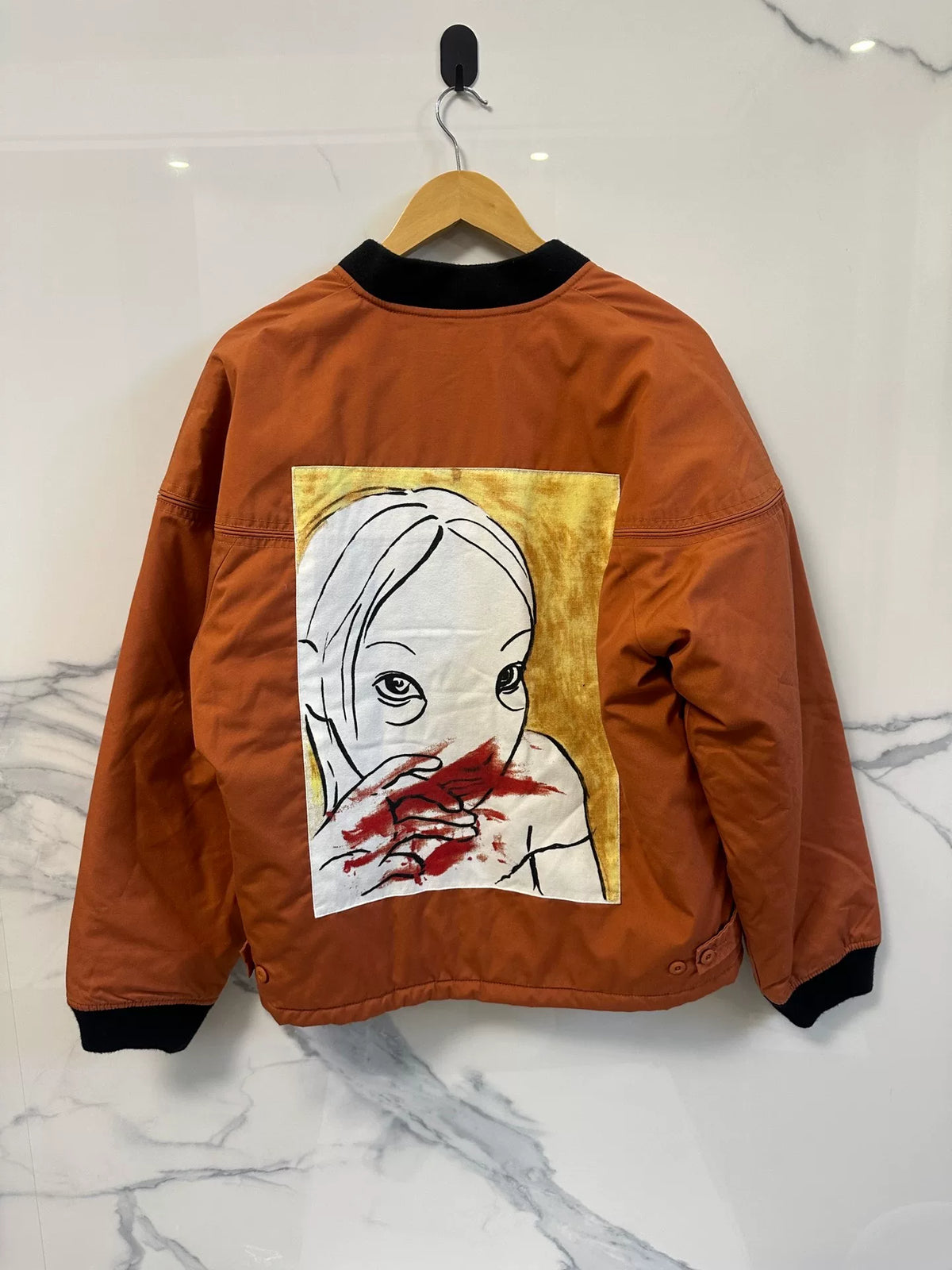 Supreme FW19 Orange Mug Shot Crew Jacket