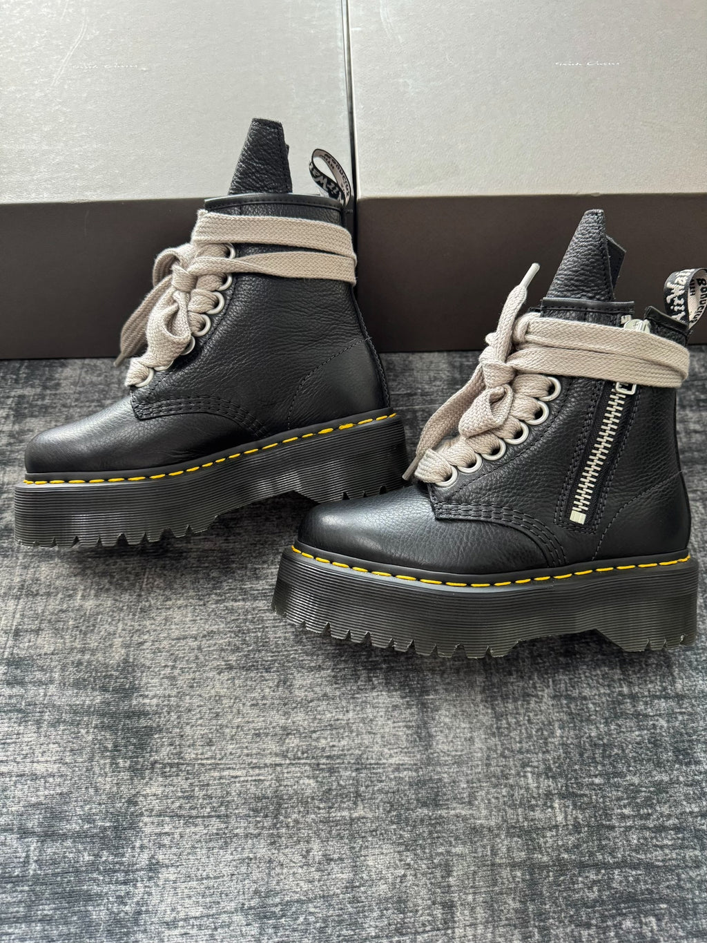 Rick Owens x Dr. Martens collaboration Combat Boots