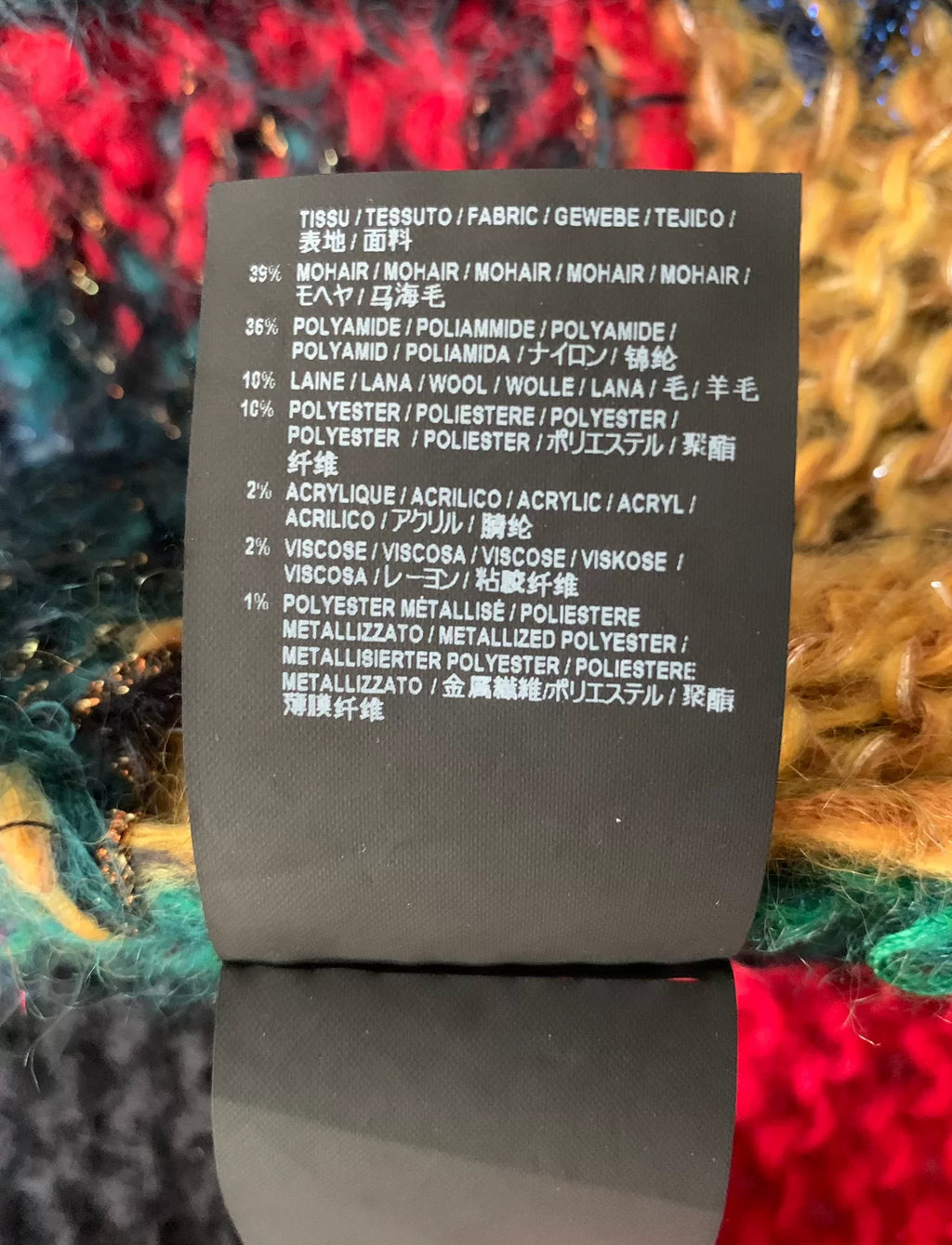 Saint Laurent FW18 Color-Block Mohair Hooded Cardigan