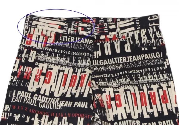 Jean Paul Gaultier Vintage Black Logo Print Trousers