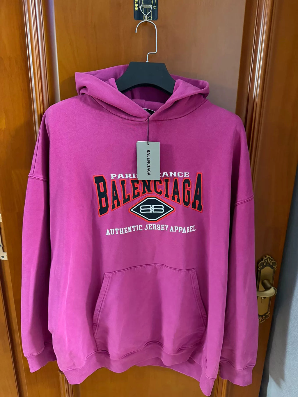 Balenciaga Bat Magenta Hooded Sweater