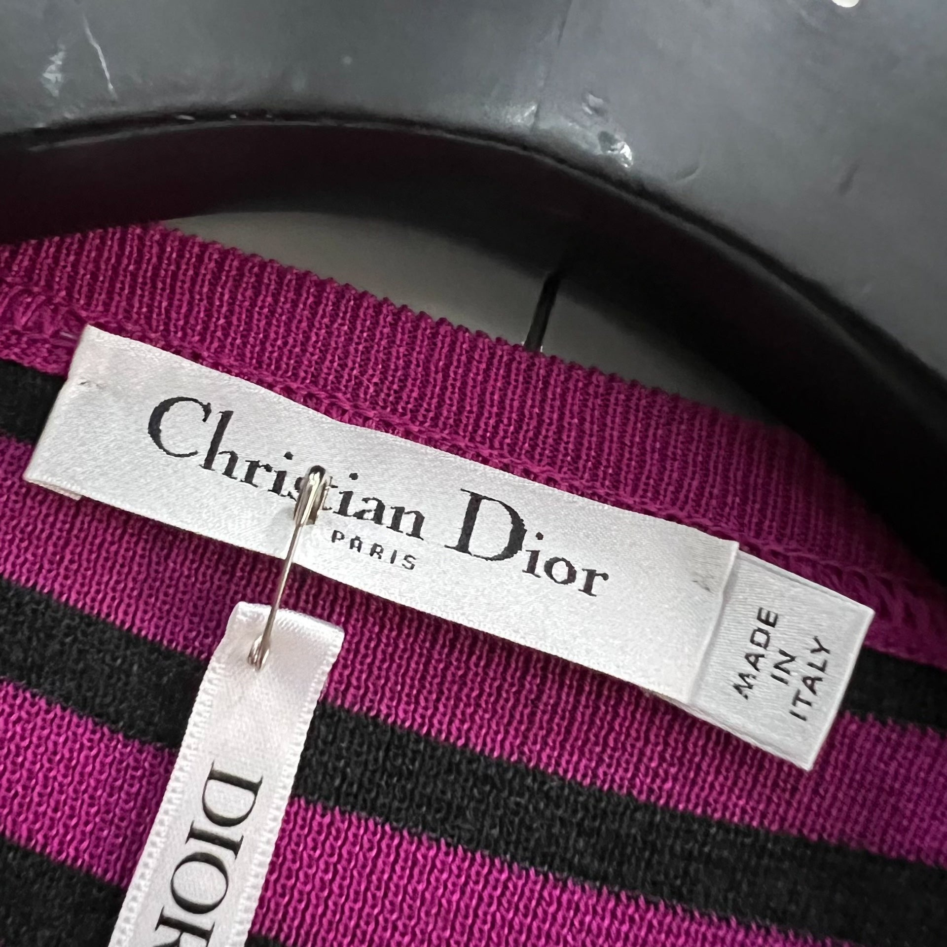 Dior Striped Logo Knit Sweater