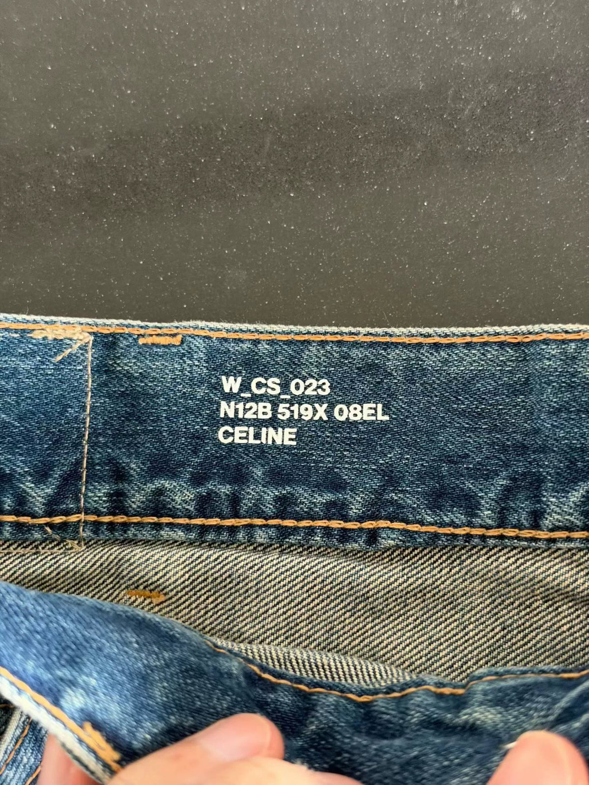 Celine Arc de Triomphe Denim Shorts