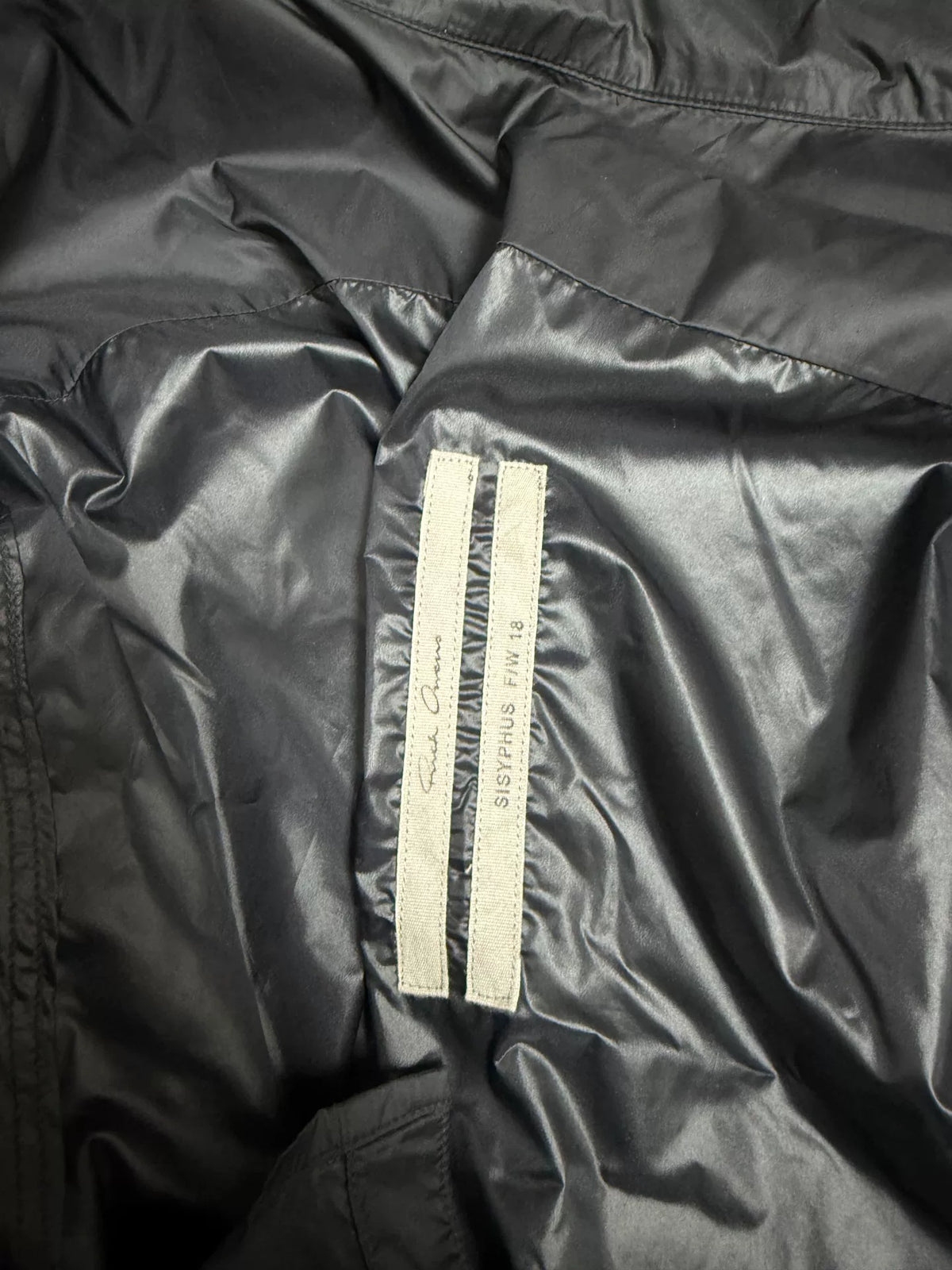 Rick Owens 18fw Nylon Standing Collar Jacket