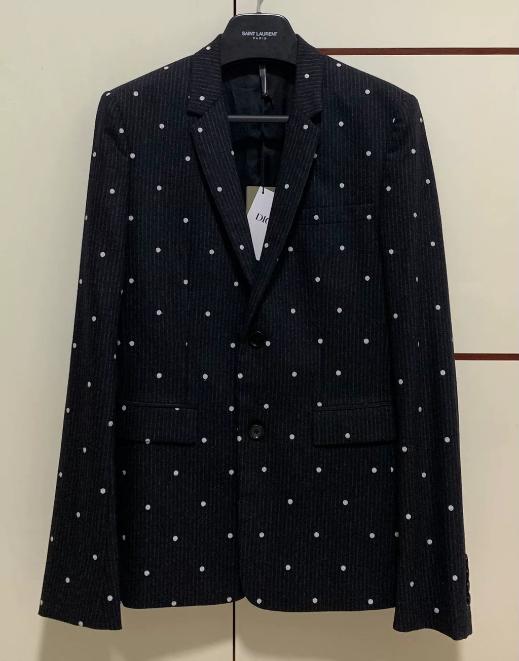 Dior Homme 14FW Runway Polka Dot Wool Suit