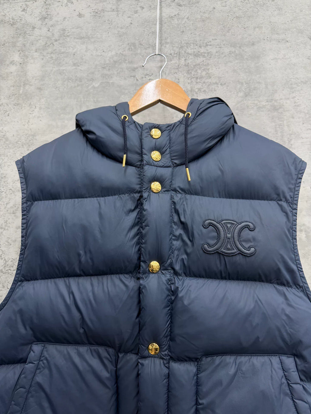 Celine Arc de Triomphe Hooded Down Jacket