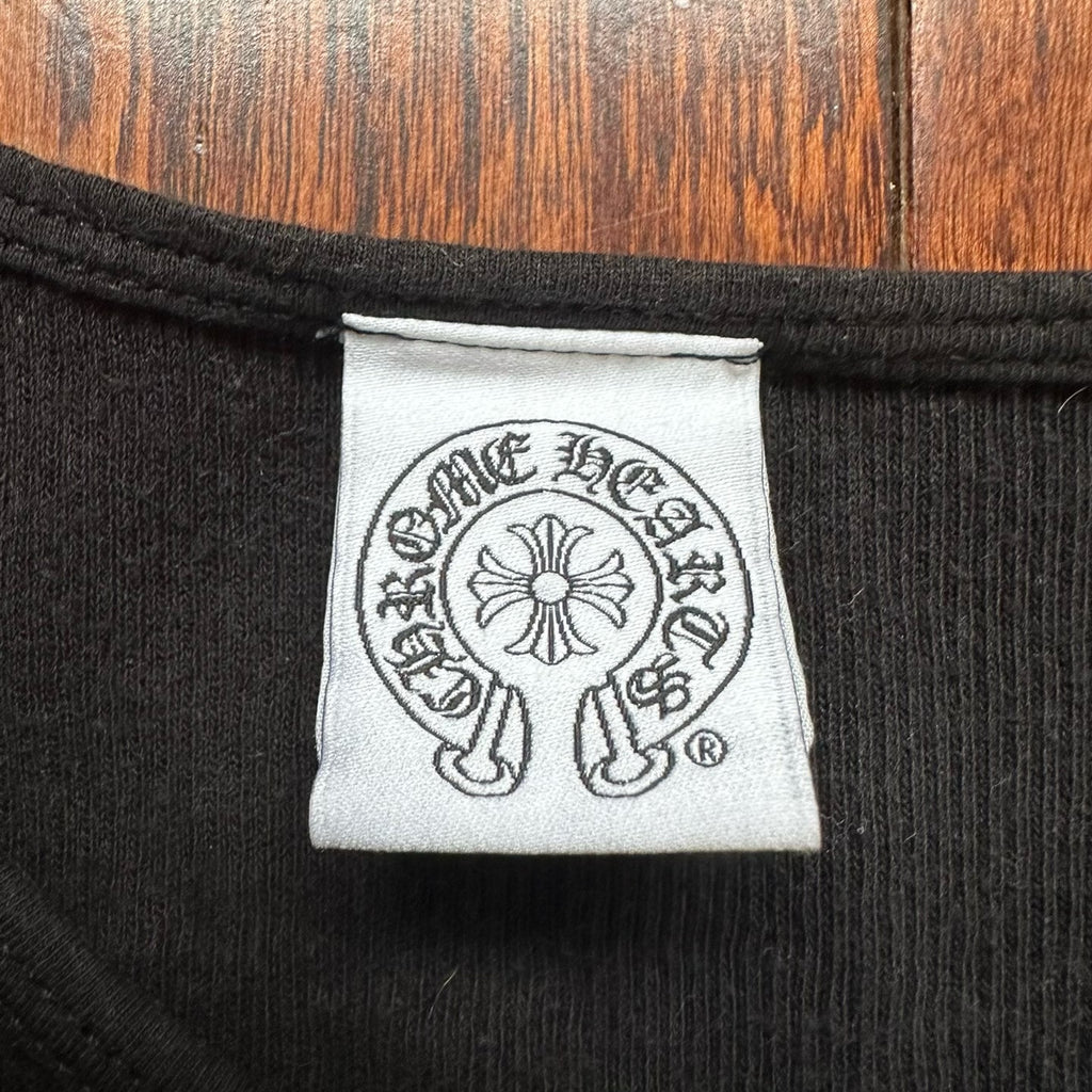 Chrome Hearts Black and Red Scroll Large Cross Flower Horseshoe Vest 90s