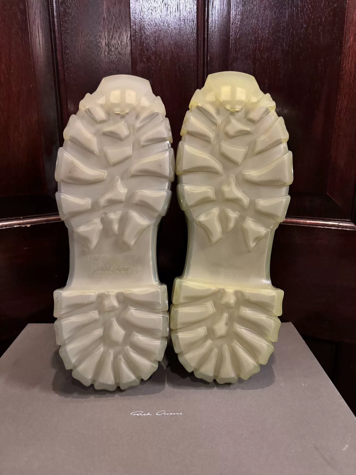 Rick Owens FW19 Black Clear Tractor Sneakers
