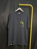 Dior X Travis Scott Paint-Splatter Short Sleeve Black T-Shirt