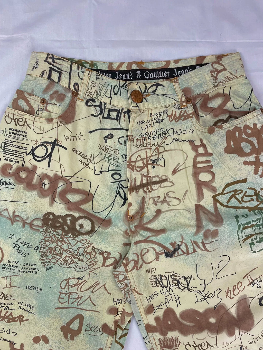 1994 Spring/Summer Jean Paul Gaultier Graffiti Print Trousers