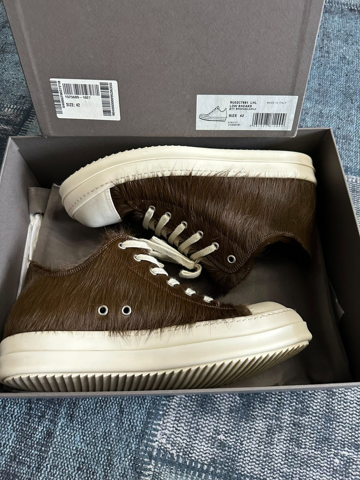 Rick Owens sub-line canvas "Panting" chunky laces Sneakers