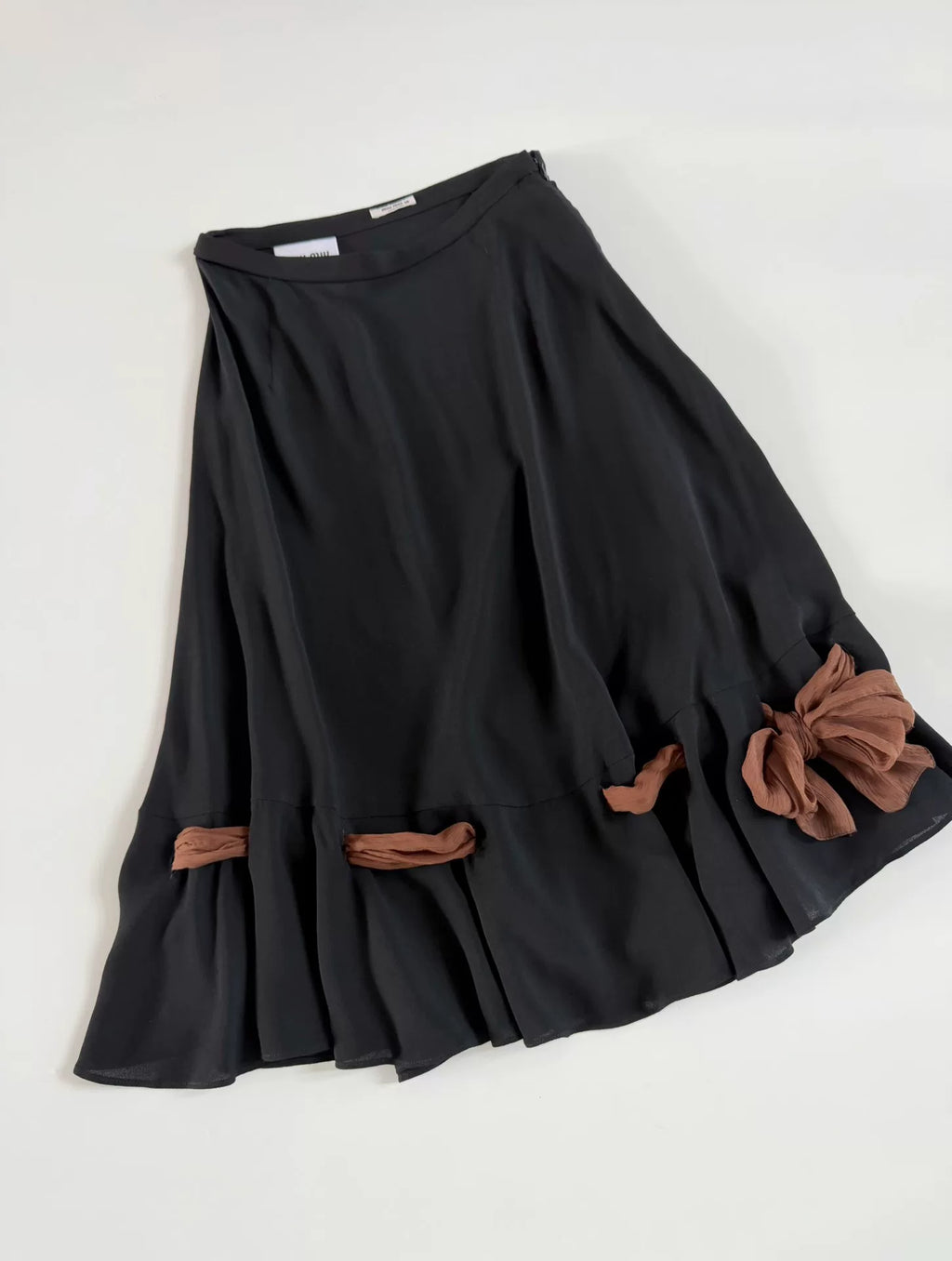 Miu Miu 2019 Tied Ribbon Hem Skirt