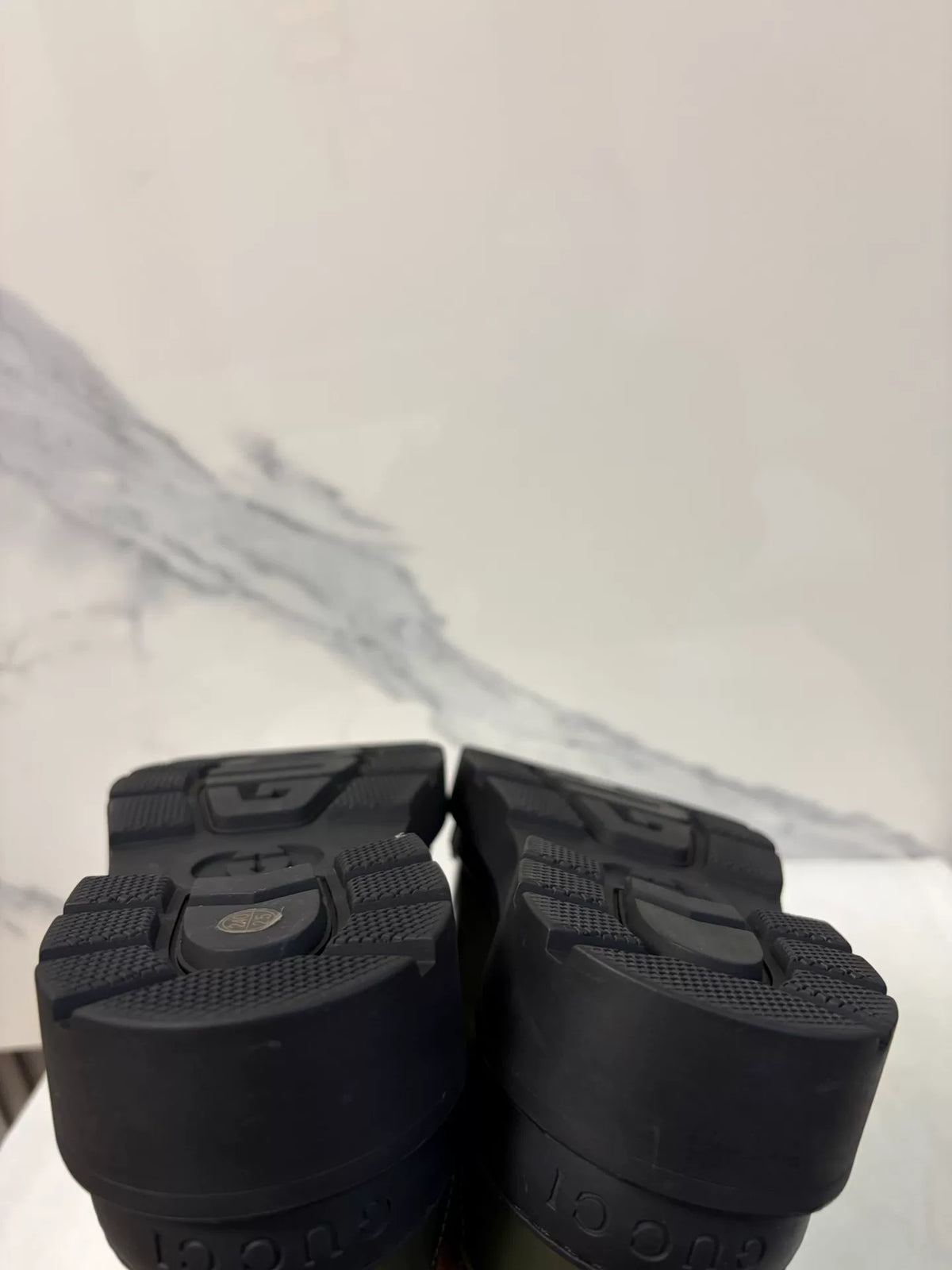 Gucci Dark Green Horsebit Leather Loafers