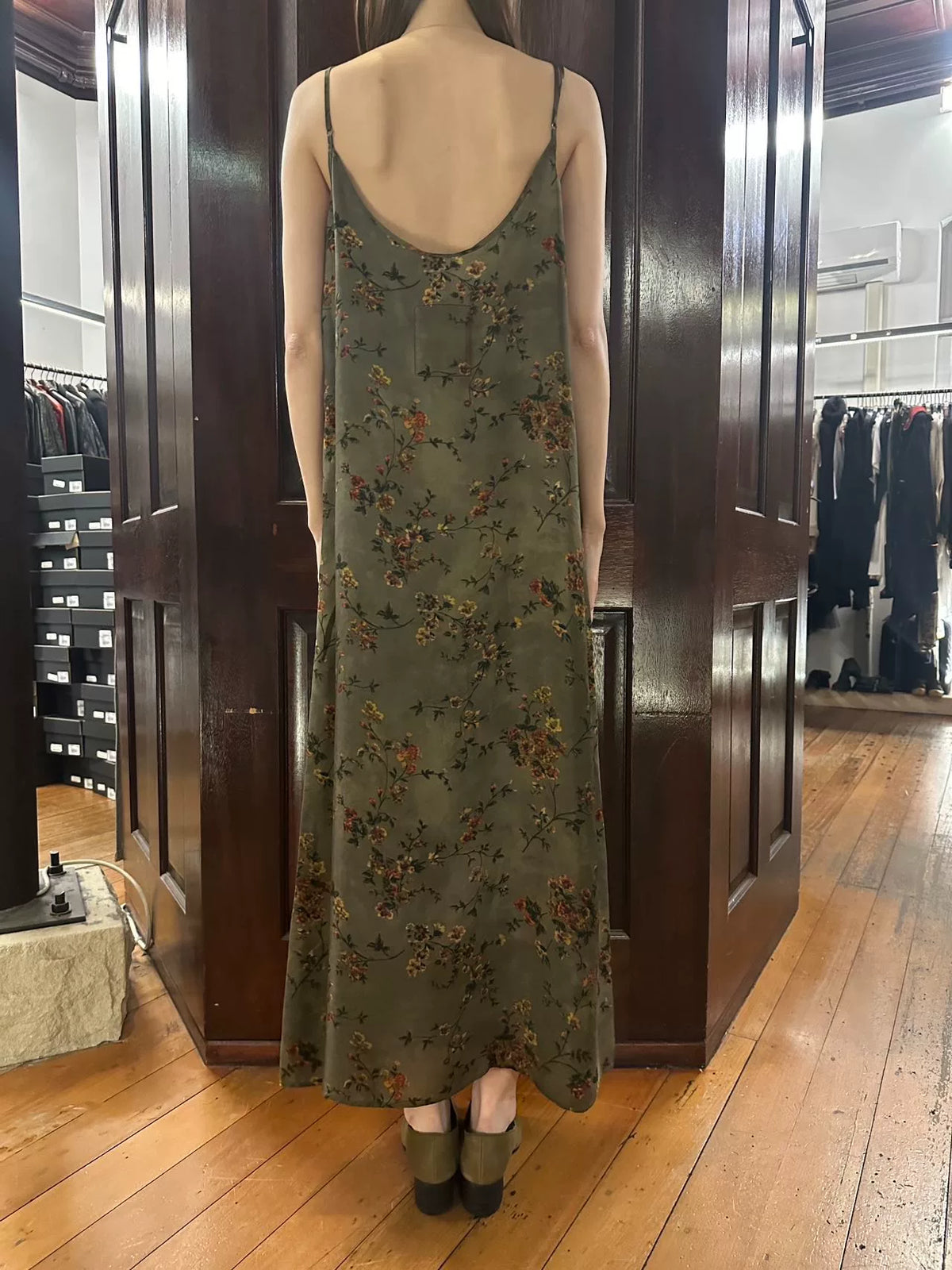 Uma Wang SS25 Pre Grey/red Anaya Dress