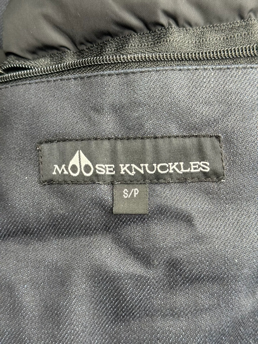 Moose Knuckles Original Blue Black Debbie Detachable Sleeve Down Jacket