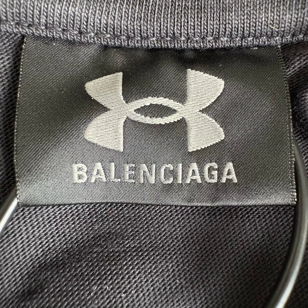 Balenciaga × Under Armour SS25 Black Letter Logo Print Short Sleeve Top