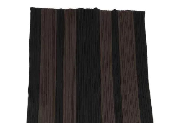 Issey Miyake Vintage Brown Striped Pleated Dress