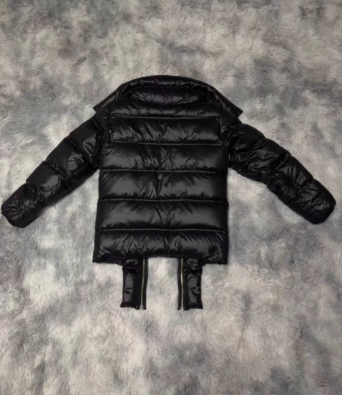 Hood By Air FW14 Multi-Zip Deconstructed Glossy Puffer Jacket