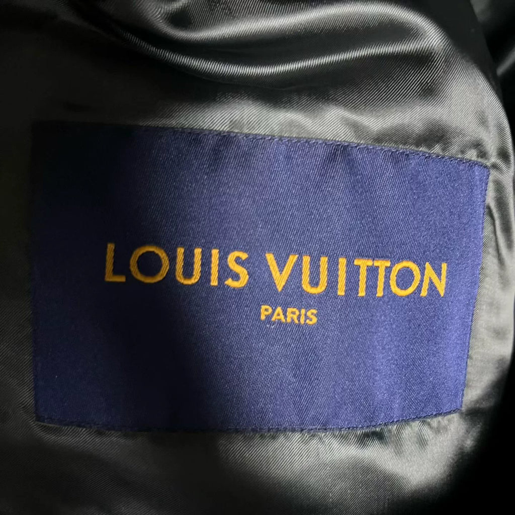 Louis Vuitton Black Contrasting Letter Print Pilot Jacket