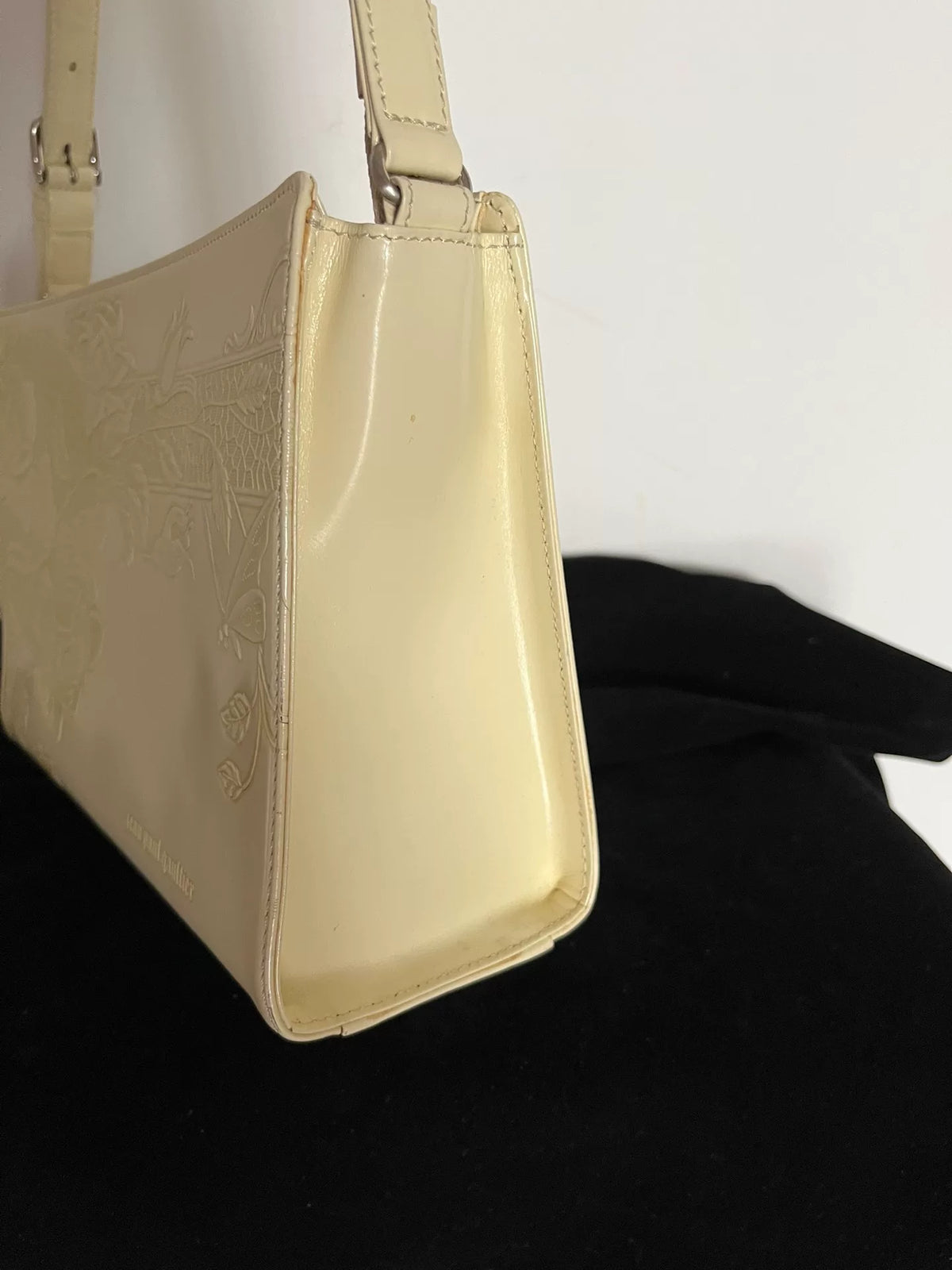 Jean Paul Gaultier Ivory Gun Flower Underarm Bag